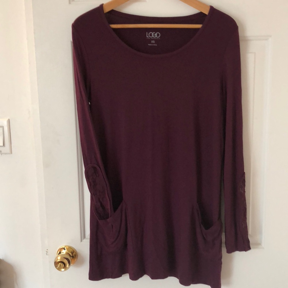 LOGO lace sleeves tunic (brand new)